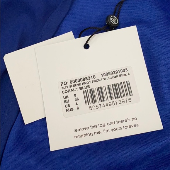 Missguided - Royal blue sleeve wrap dress - Picture 4 of 4